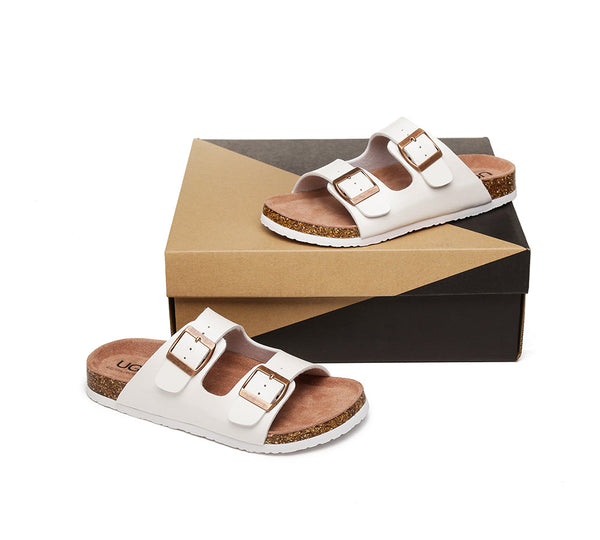 Sandals - AS UGG Summer Unisex Beach Slip-on Flats Sandal Slides Mick