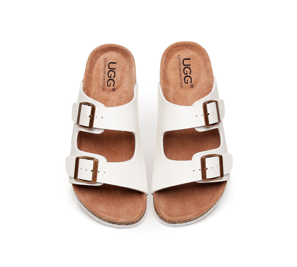 Sandals - AS UGG Summer Unisex Beach Slip-on Flats Sandal Slides Mick