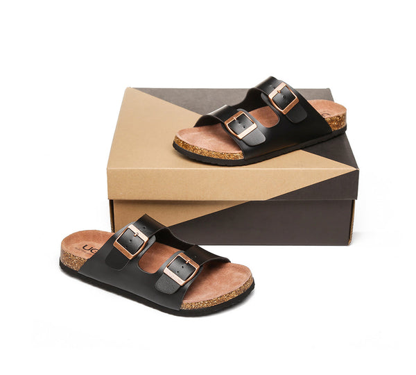 Sandals - AS UGG Summer Unisex Beach Slip-on Flats Sandal Slides Mick