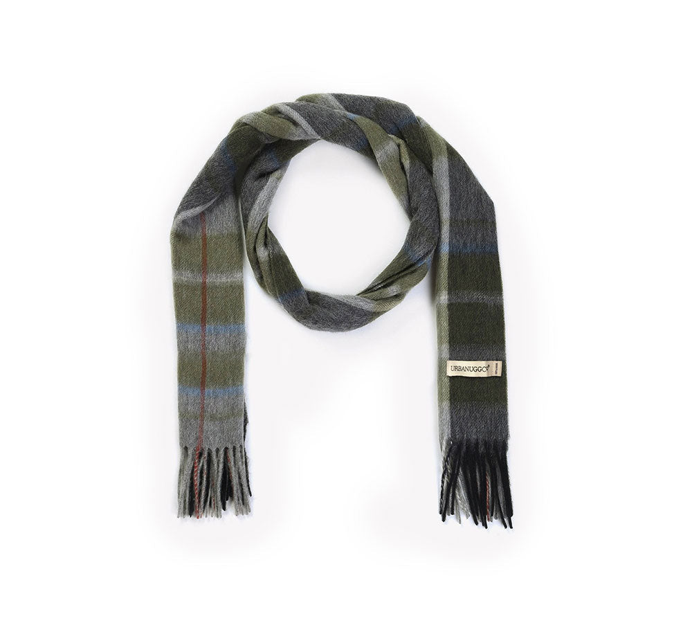 Scarf - 100% Wool Scarf Plaid