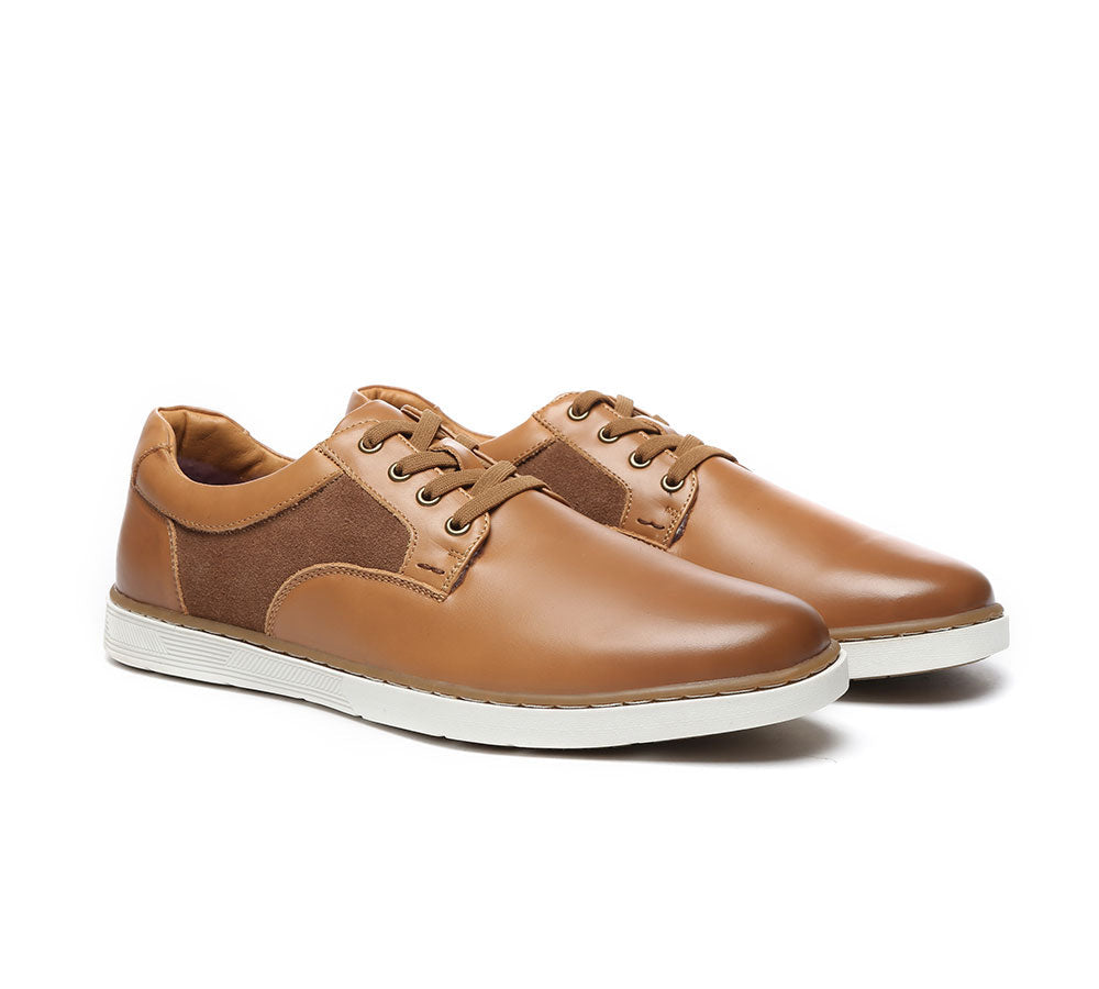 Shoes - Lace Up Sheepskin Casual Men Shoes Daniel