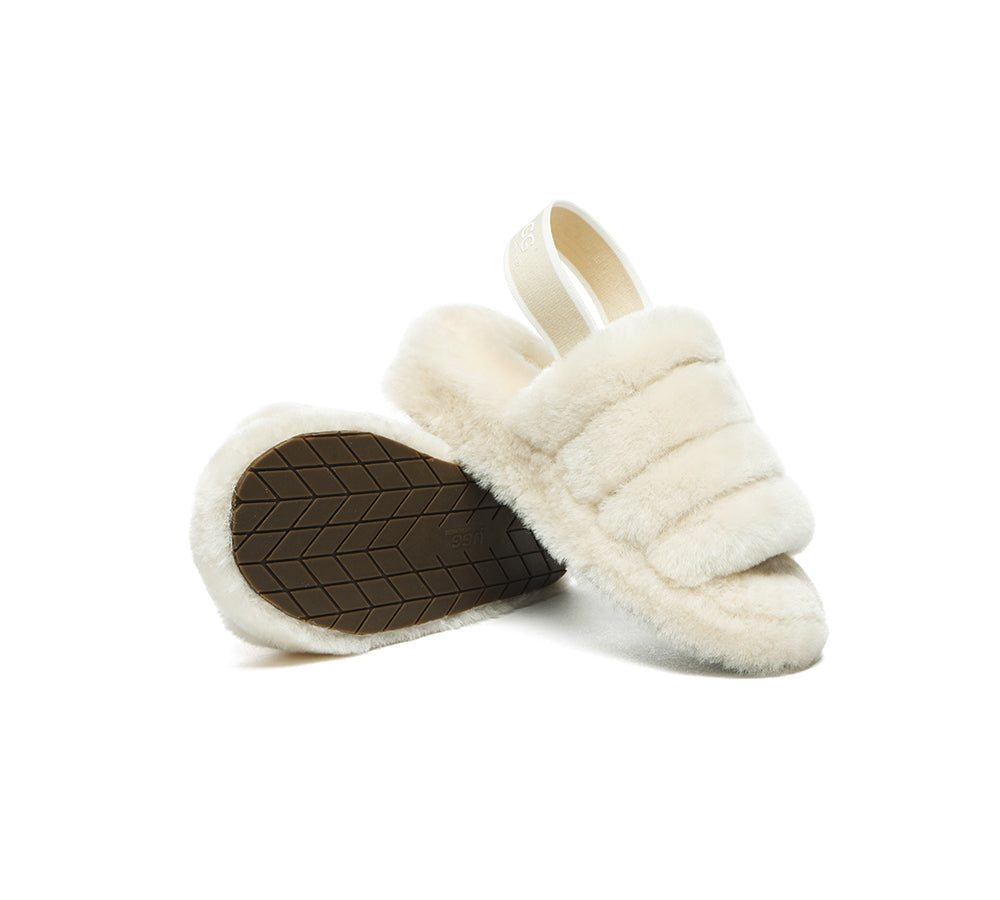 Slides - AS UGG Women Fluffy Slides Puffy