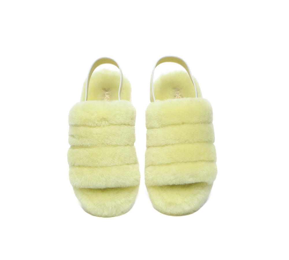 Slides - AS UGG Women Fluffy Slides Puffy