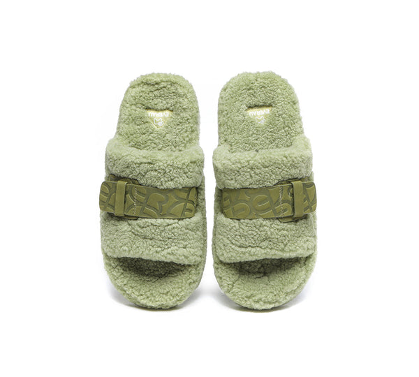Slides - Curly Sheepskin Wool Slides Women Croft
