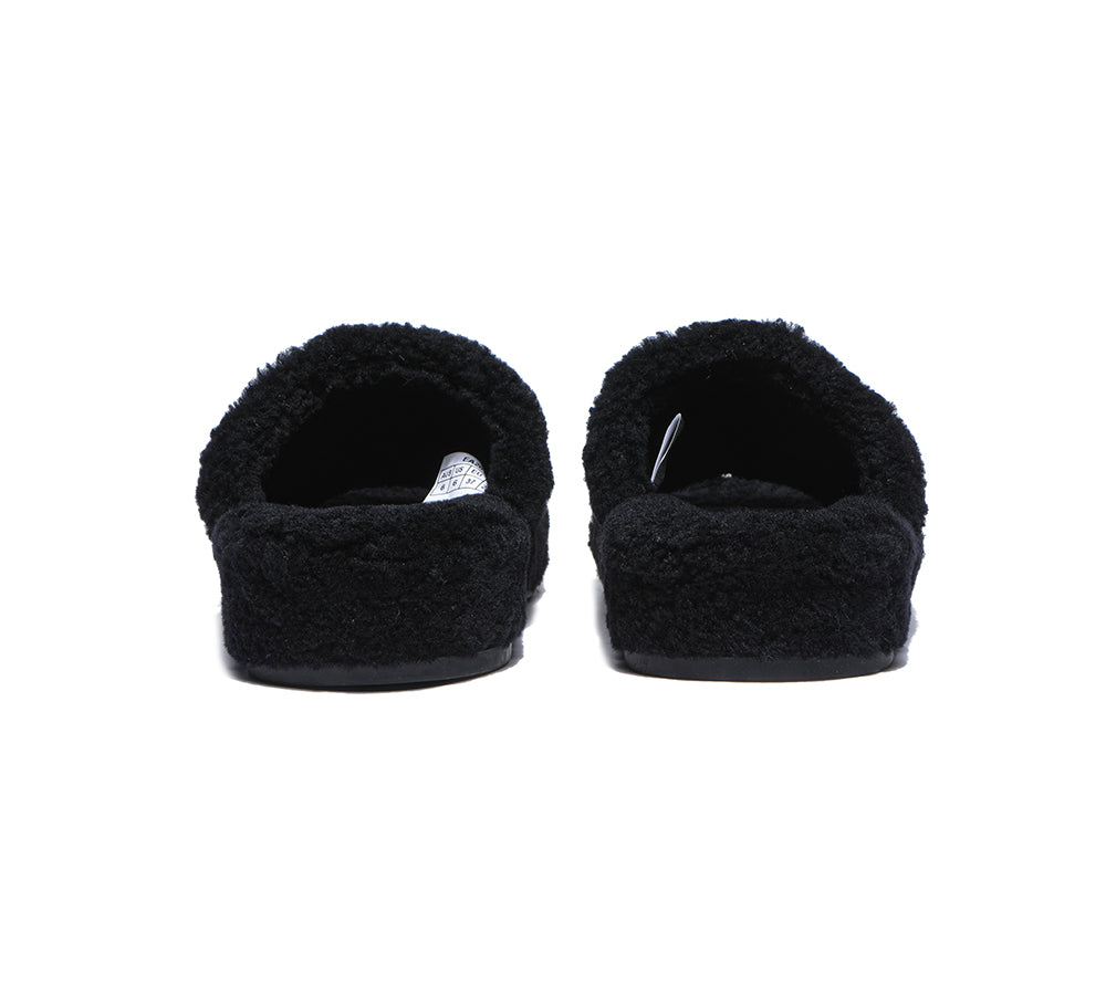 Slides - Curly Sheepskin Wool Slides Women Croft