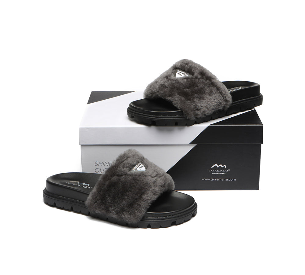 Slides - Fluffy Slides Women Fannie Scuff