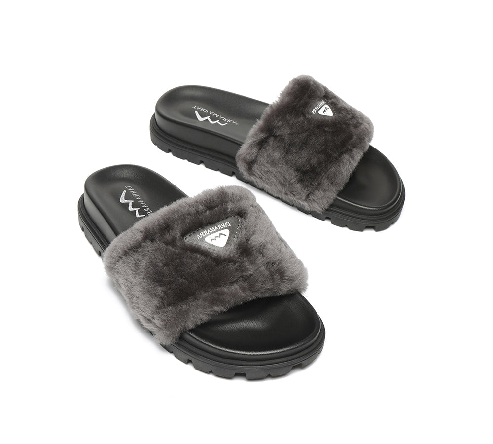 Slides - Fluffy Slides Women Fannie Scuff