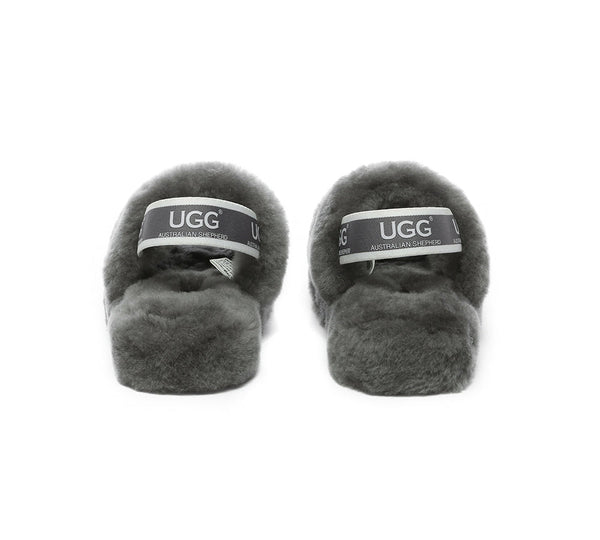 Slides - UGG Kids Fluffy Slides Slingback Puffy