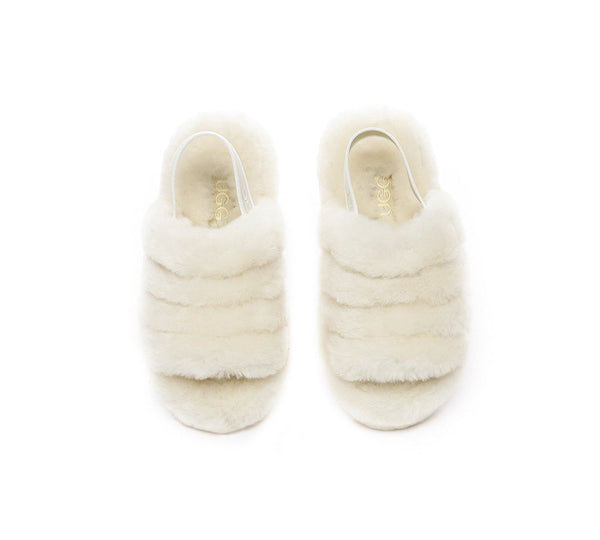 Slides - UGG Kids Fluffy Slides Slingback Puffy