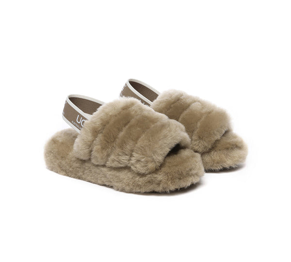 Slides - UGG Kids Fluffy Slides Slingback Puffy