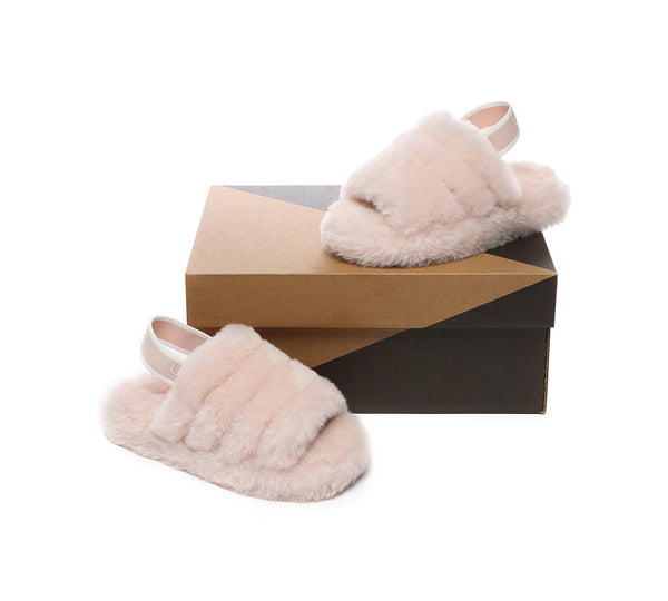 Slides - UGG Kids Fluffy Slides Slingback Puffy