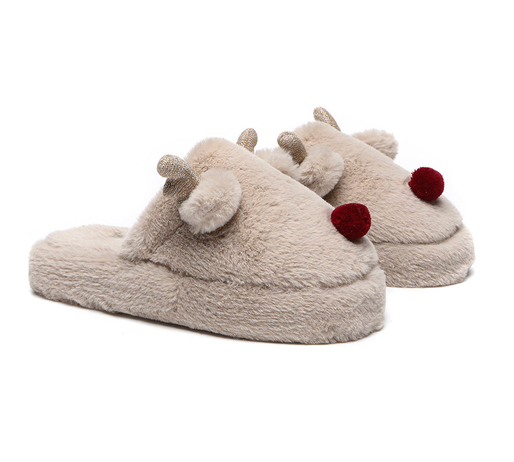 Slippers - Ultra Plush Unisex Reindeer Slippers