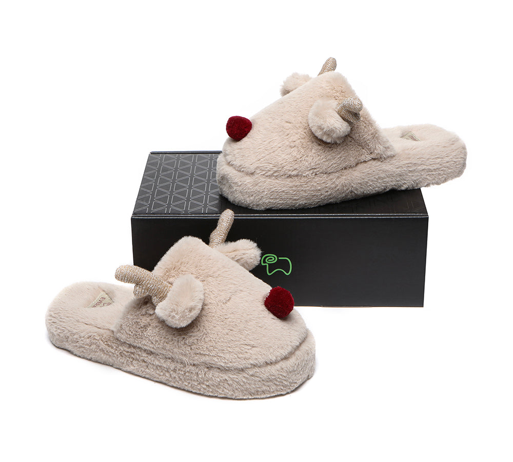 Slippers - Ultra Plush Unisex Reindeer Slippers