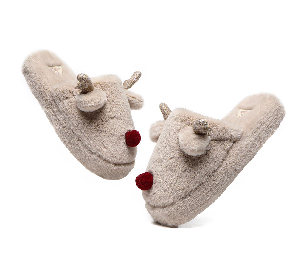 Slippers - Ultra Plush Unisex Reindeer Slippers