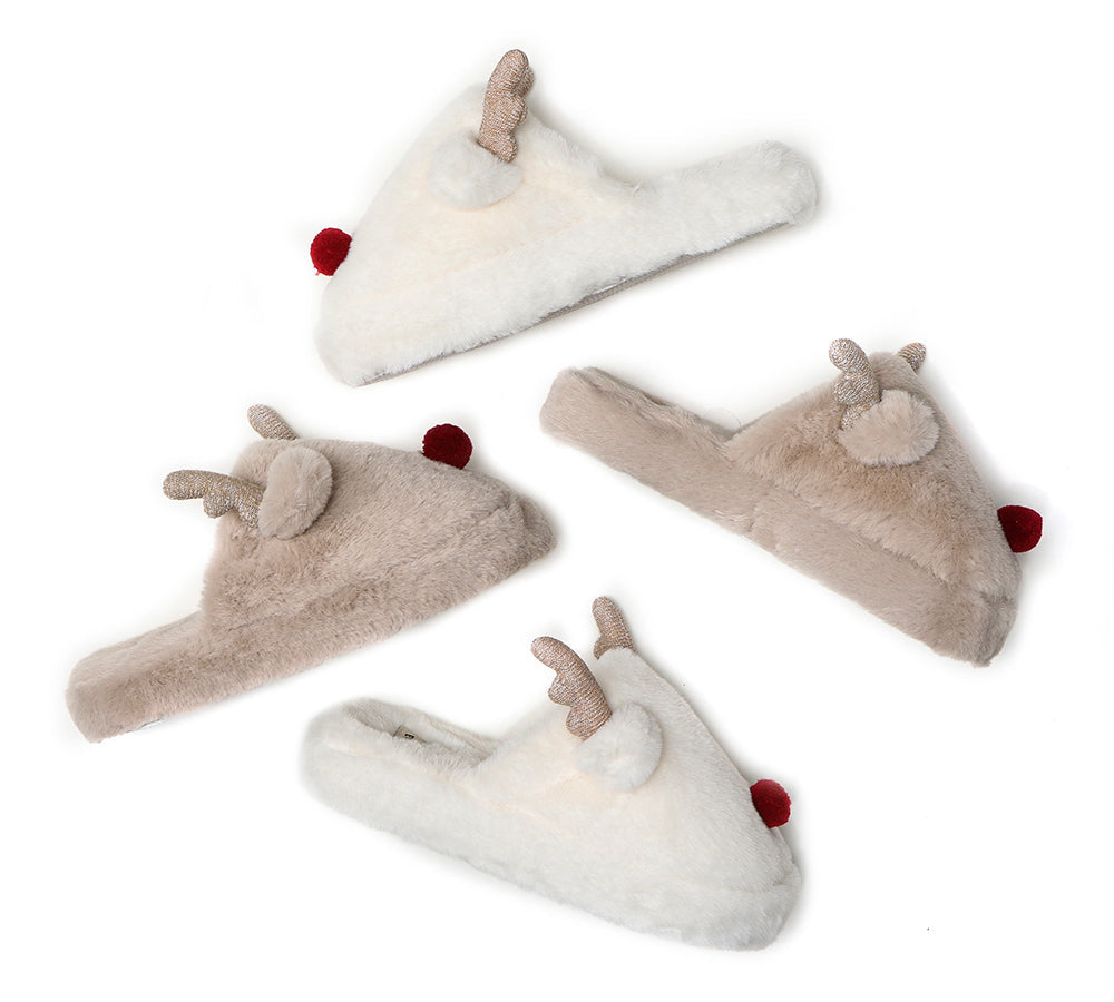 Slippers - Ultra Plush Unisex Reindeer Slippers