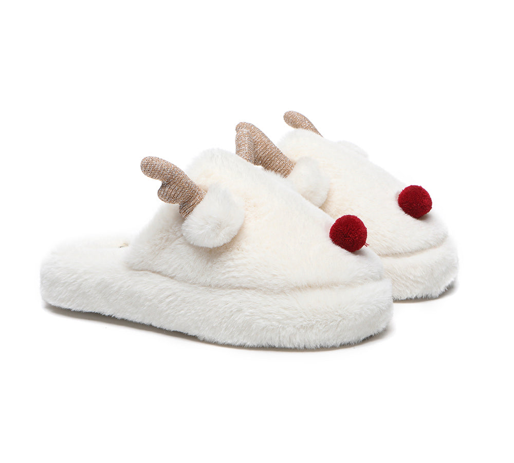 Slippers - Ultra Plush Unisex Reindeer Slippers