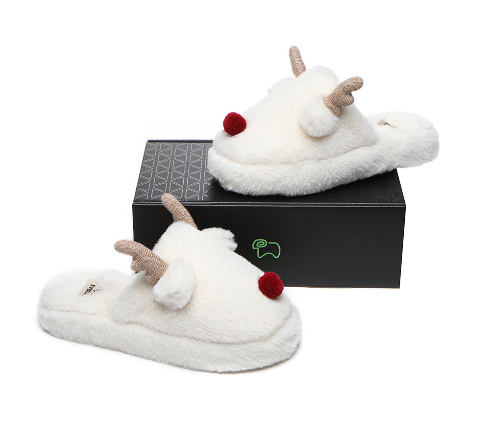 Slippers - Ultra Plush Unisex Reindeer Slippers
