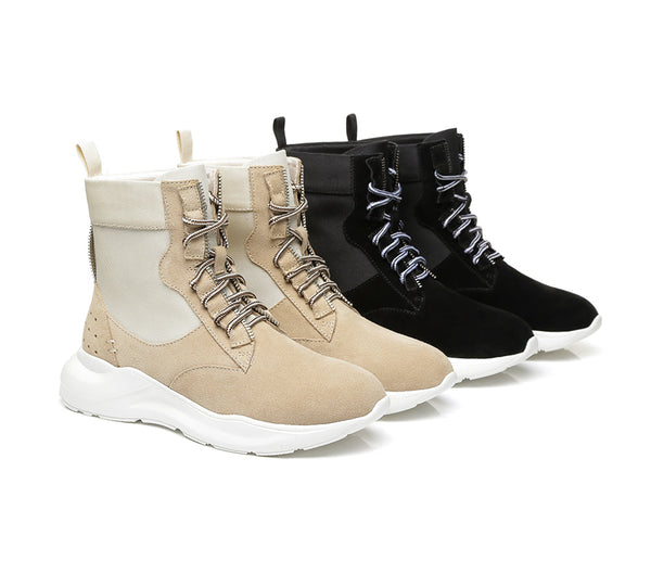 Sneaker - Leather Lace-up Ankle Sneaker Women Wayfarer