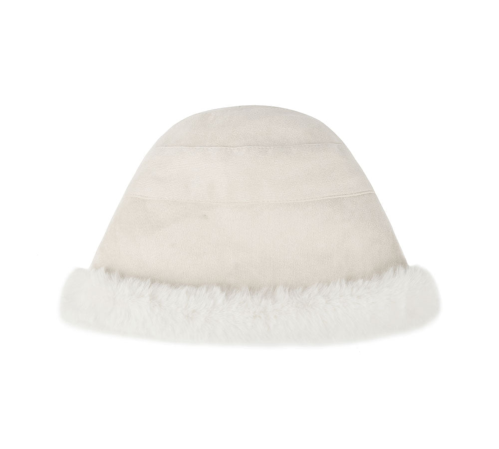 Suede Fluffy Warm Bucket Hat - Hats - Beige - One Size - Uggoutlet