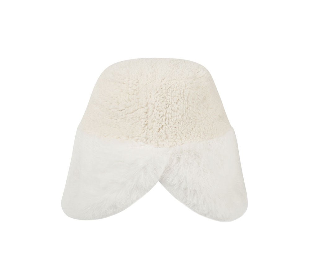 Suede Fluffy Warm Bucket Hat - Hats - Beige - One Size - Uggoutlet