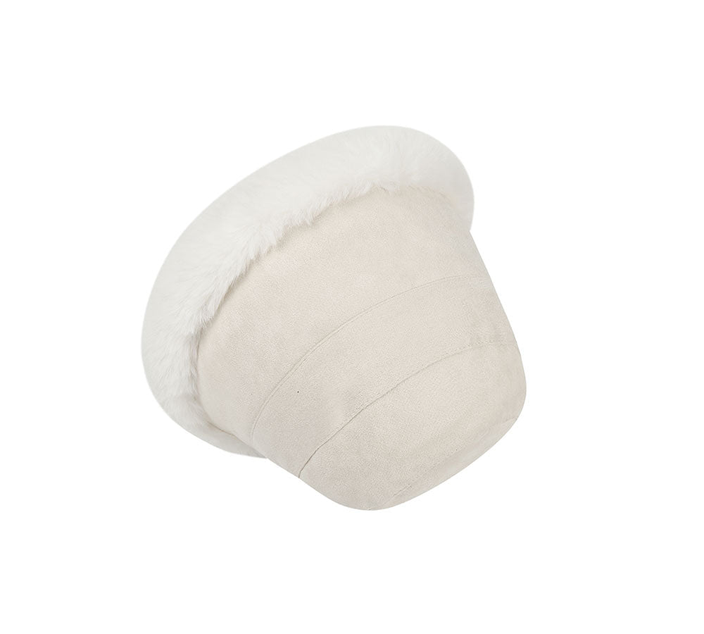 Suede Fluffy Warm Bucket Hat - Hats - Beige - One Size - Uggoutlet