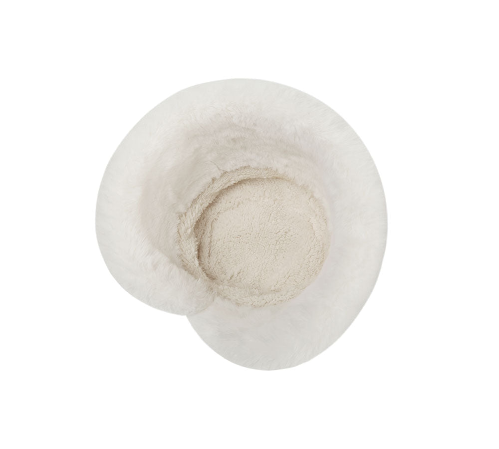 Suede Fluffy Warm Bucket Hat - Hats - Beige - One Size - Uggoutlet