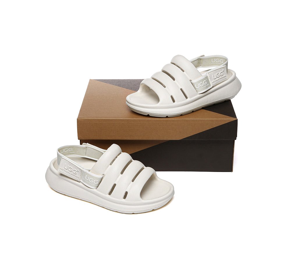 Summer Sandals Removable Elastic Strap Slingback Sandals Roseline - Sandals - White - S - Uggoutlet