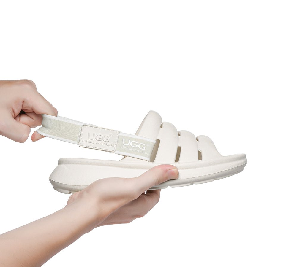 Summer Sandals Removable Elastic Strap Slingback Sandals Roseline - Sandals - White - S - Uggoutlet