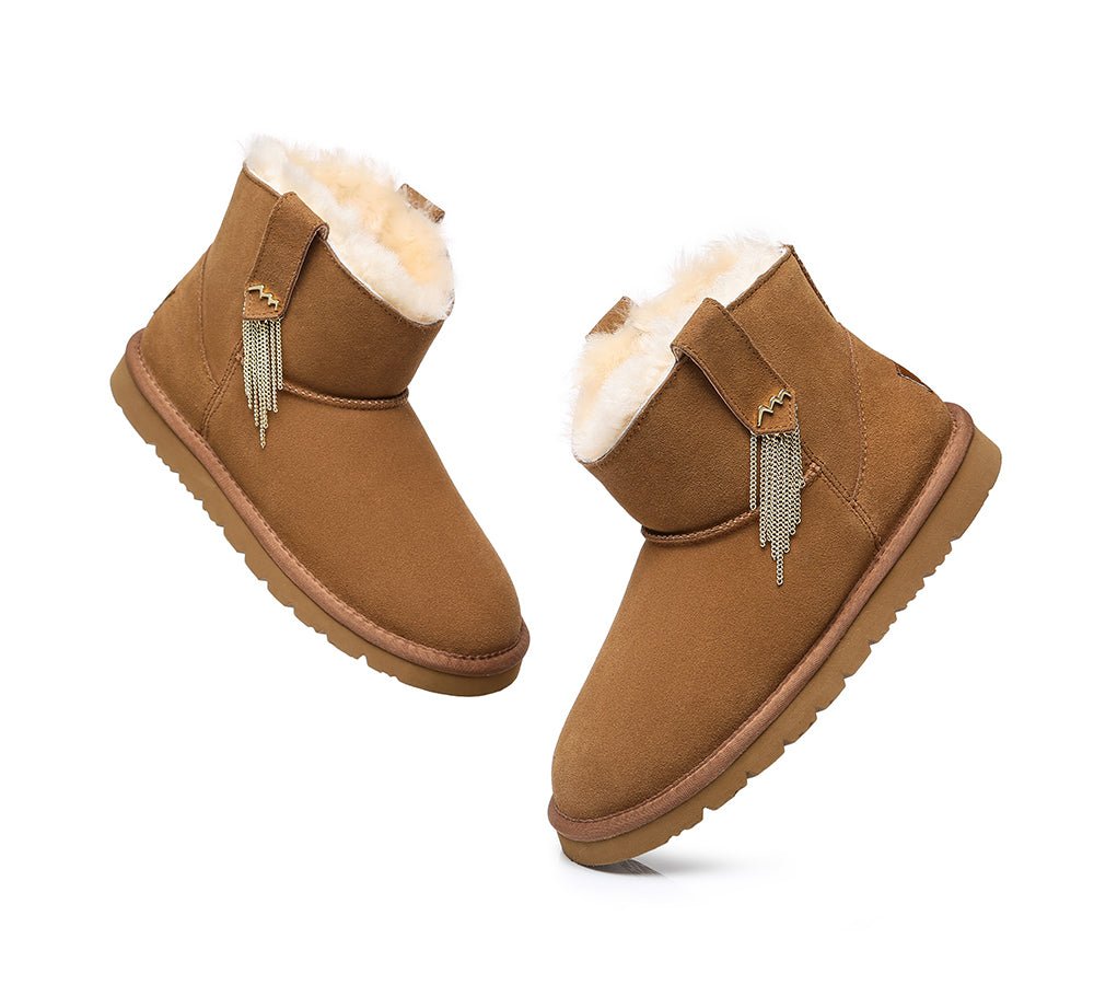 TARRAMARRA® Reeva Women Mini Boots - UGG Boots - Chestnut - AU Ladies 4 / AU Men 2 / EU 35 - Uggoutlet