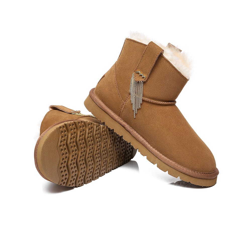 TARRAMARRA® Reeva Women Mini Boots - UGG Boots - Chestnut - AU Ladies 4 / AU Men 2 / EU 35 - Uggoutlet