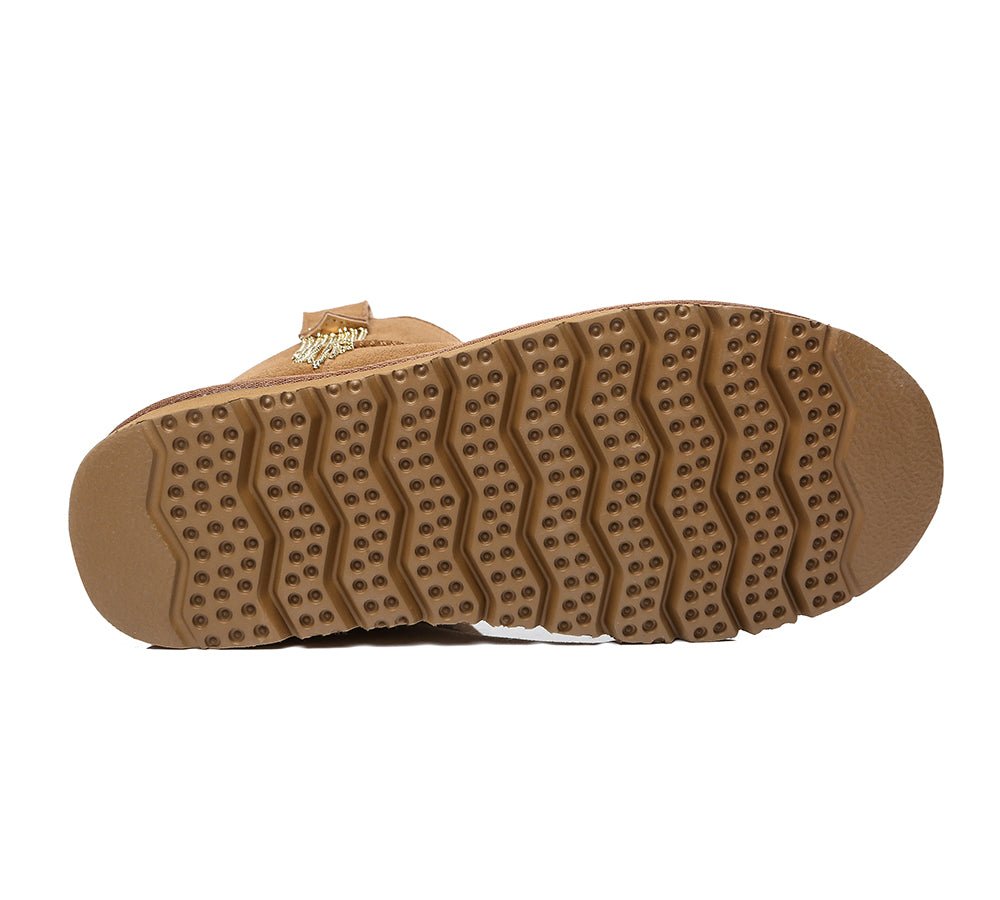 TARRAMARRA® Reeva Women Mini Boots - UGG Boots - Chestnut - AU Ladies 4 / AU Men 2 / EU 35 - Uggoutlet