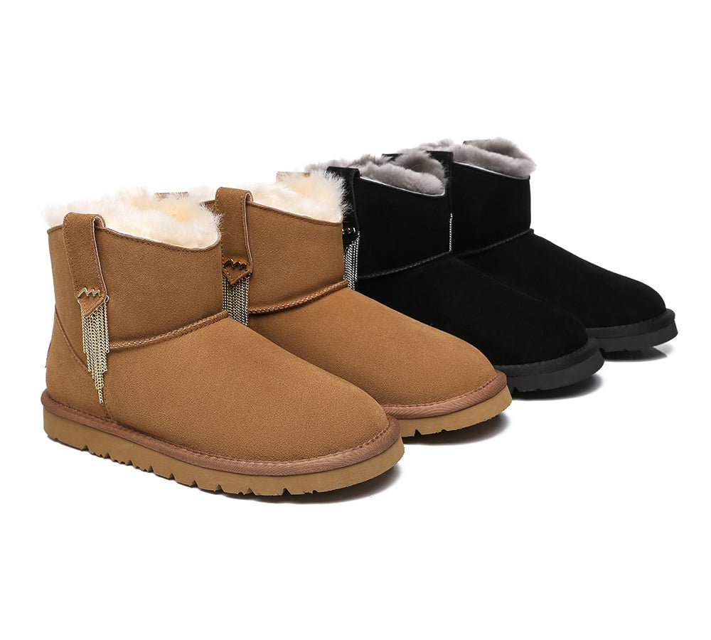 TARRAMARRA® Reeva Women Mini Boots - UGG Boots - Chestnut - AU Ladies 4 / AU Men 2 / EU 35 - Uggoutlet