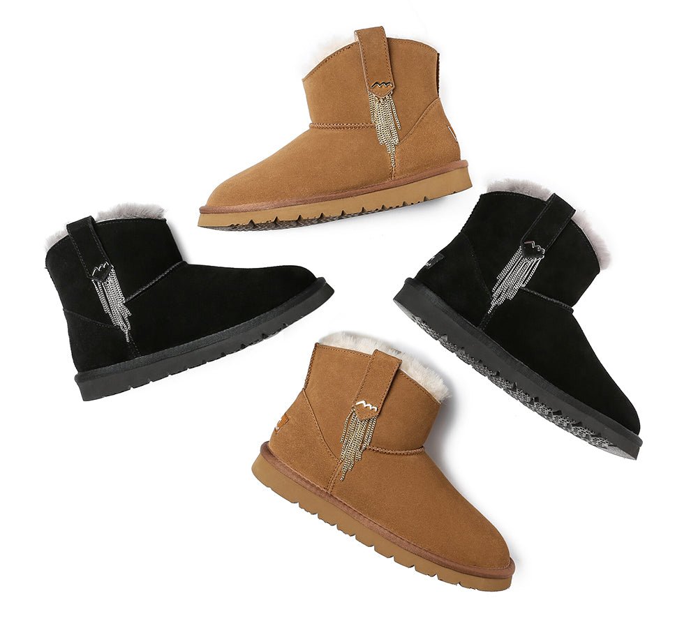TARRAMARRA® Reeva Women Mini Boots - UGG Boots - Chestnut - AU Ladies 4 / AU Men 2 / EU 35 - Uggoutlet