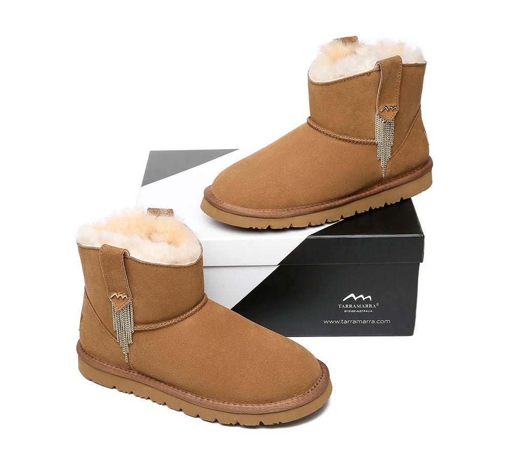 TARRAMARRA® Reeva Women Mini Boots - UGG Boots - Chestnut - AU Ladies 4 / AU Men 2 / EU 35 - Uggoutlet
