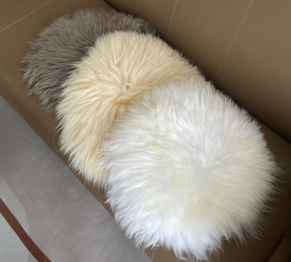 TARRAMARRA® Round Wool Seat Cushion 33Cm X 33Cm - Rugs - White - One Size - Uggoutlet
