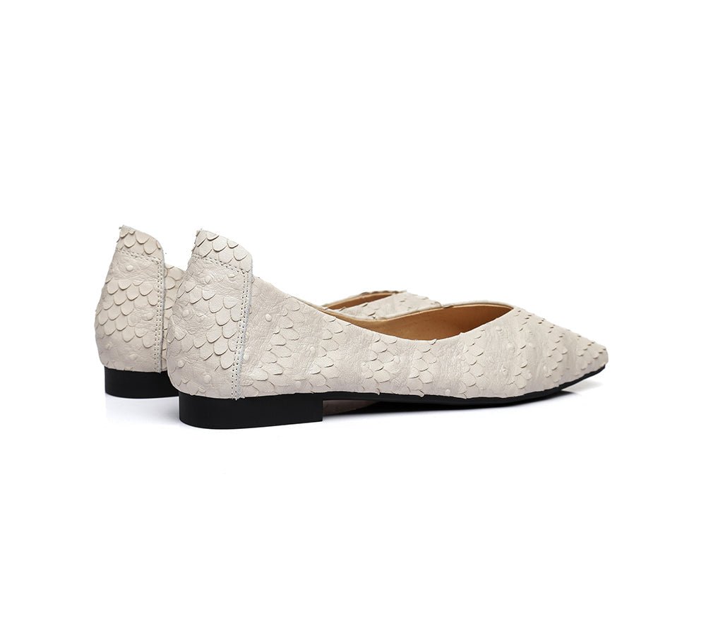 TARRAMARRA® Square Toe Leather Ballet Flat Women Serena - Flats - Grey - AU Ladies 4 / AU Men 2 / EU 35 - Uggoutlet