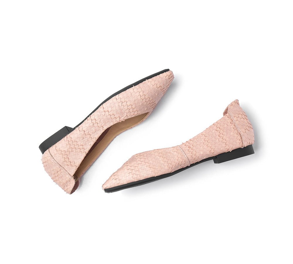 TARRAMARRA® Square Toe Leather Ballet Flat Women Serena - Flats - Pink - AU Ladies 4 / AU Men 2 / EU 35 - Uggoutlet