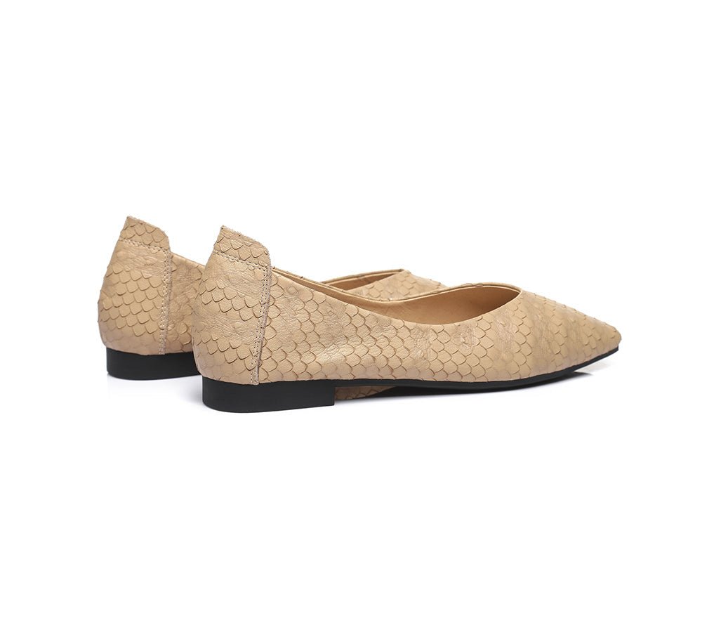TARRAMARRA® Square Toe Leather Ballet Flat Women Serena - Flats - Yellow - AU Ladies 4 / AU Men 2 / EU 35 - Uggoutlet