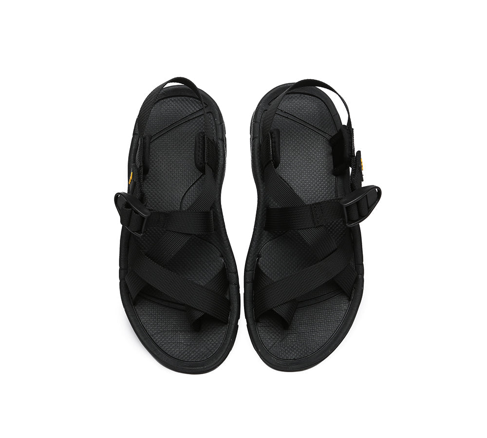 TARRAMARRA® Strappy Flat Black Sandals Women Lucianna With Toe Loop - Sandals - Black - AU Ladies 4 / AU Men 2 / EU 35 - Uggoutlet