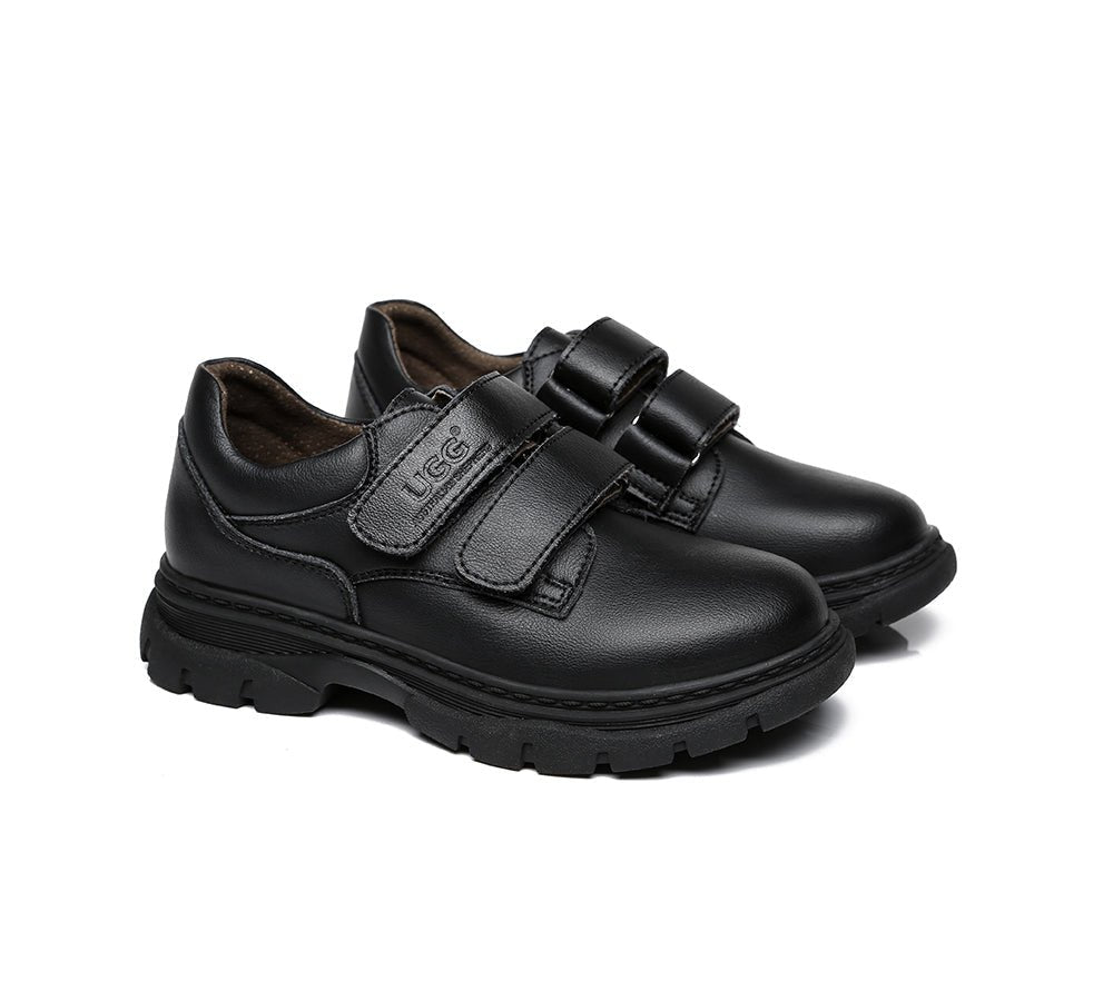 UGG Australian Shepherd® Ava Kids Leather Black School Shoes - School Shoes - Black - AU Kids 25 / EU 25 - Uggoutlet