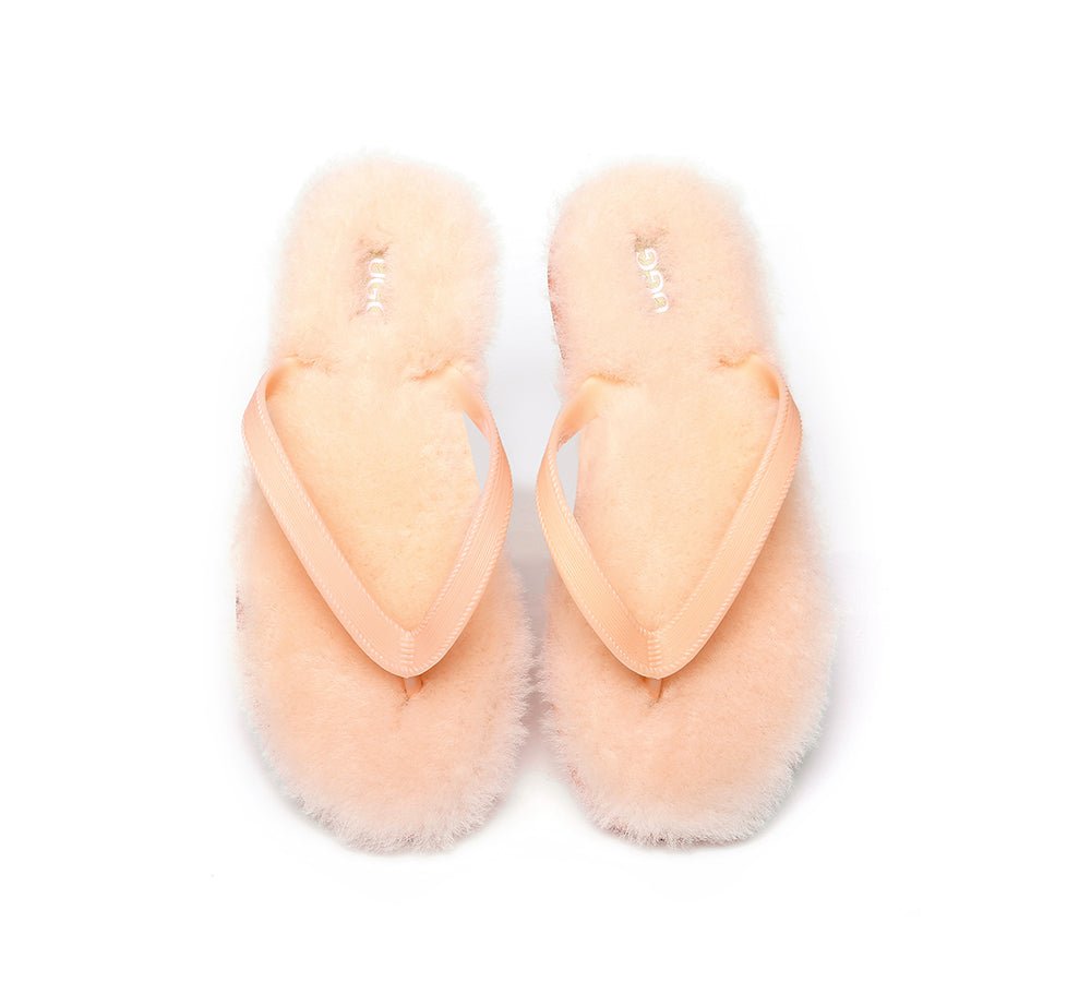 UGG Australian Shepherd® Fluffy Thong Sigma - Sandals - Grey - AU Ladies 5/6 / AU Men 3/4 / EU 36/37 - Uggoutlet