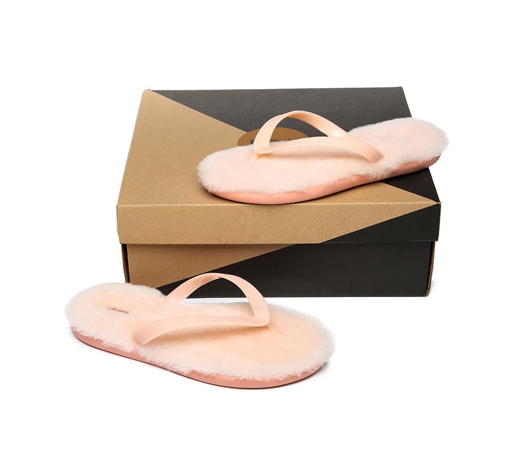 UGG Australian Shepherd® Fluffy Thong Sigma - Sandals - Grey - AU Ladies 5/6 / AU Men 3/4 / EU 36/37 - Uggoutlet