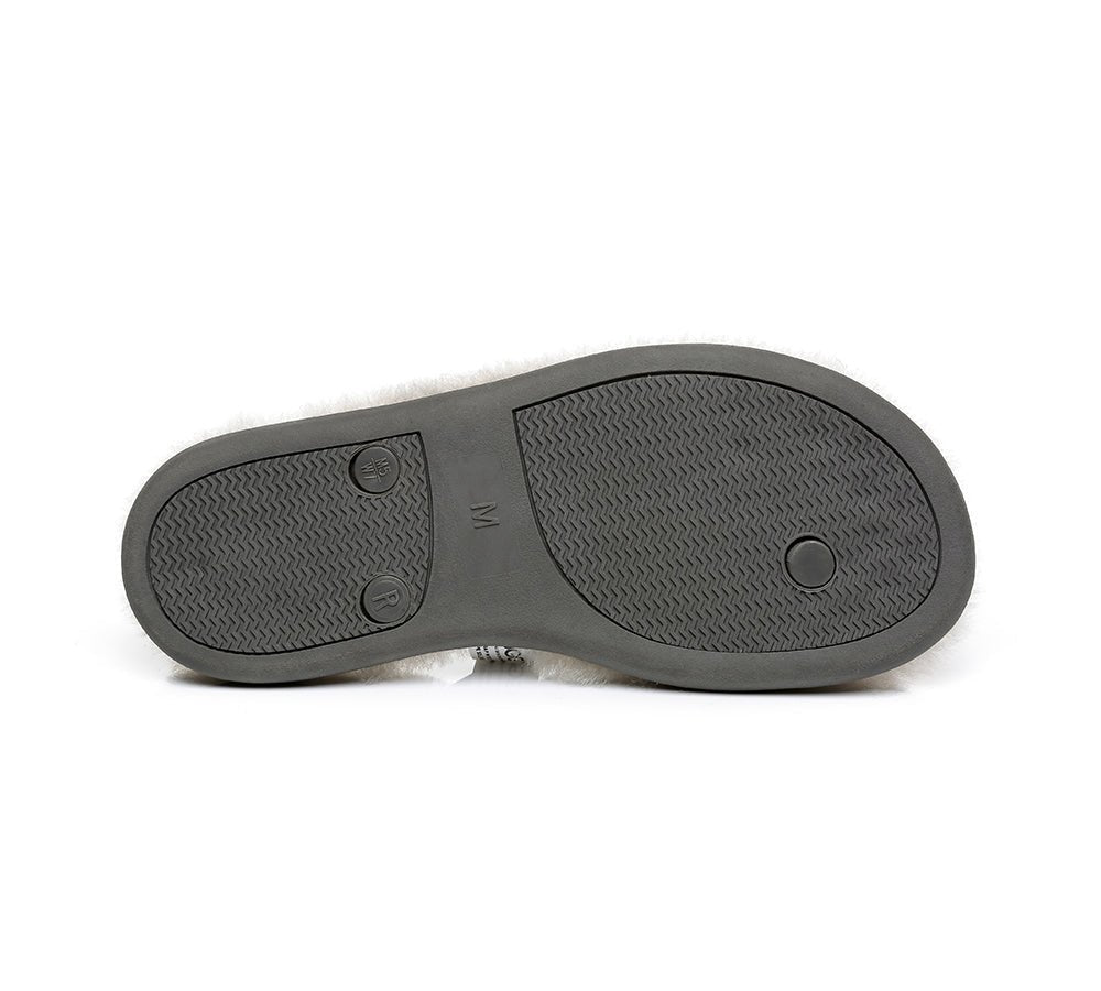 UGG Australian Shepherd® Fluffy Thong Sigma - Sandals - Grey - AU Ladies 5/6 / AU Men 3/4 / EU 36/37 - Uggoutlet