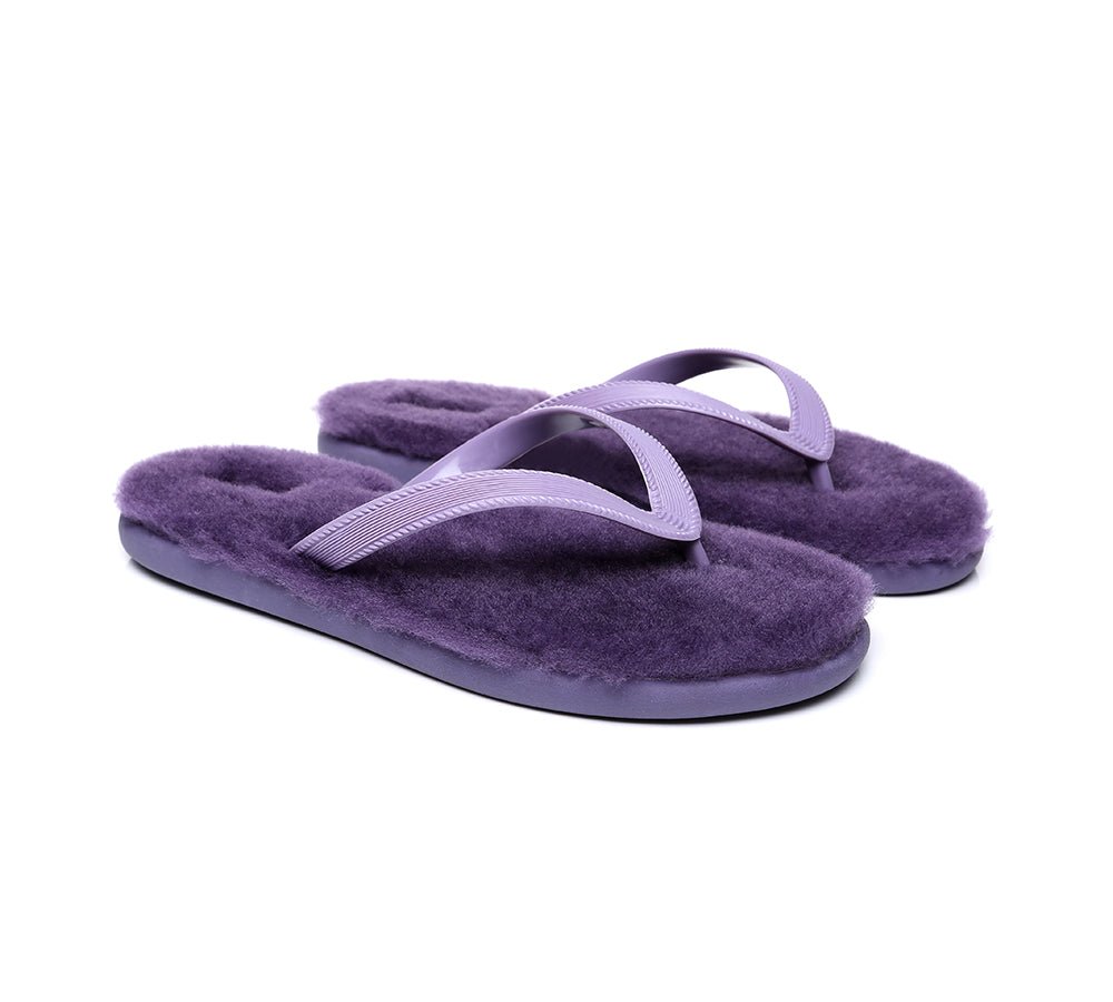 UGG Australian Shepherd® Fluffy Thong Sigma - Sandals - Grey - AU Ladies 5/6 / AU Men 3/4 / EU 36/37 - Uggoutlet