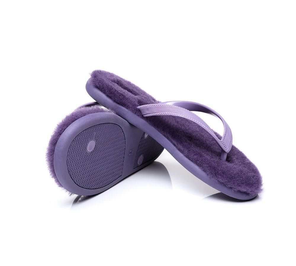 UGG Australian Shepherd® Fluffy Thong Sigma - Sandals - Grey - AU Ladies 5/6 / AU Men 3/4 / EU 36/37 - Uggoutlet