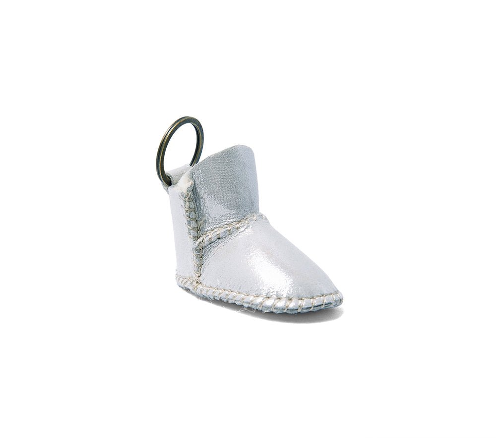 UGG Boot Sheepskin Wool Bootie Keyring - keyring - Silver - One Size - Uggoutlet