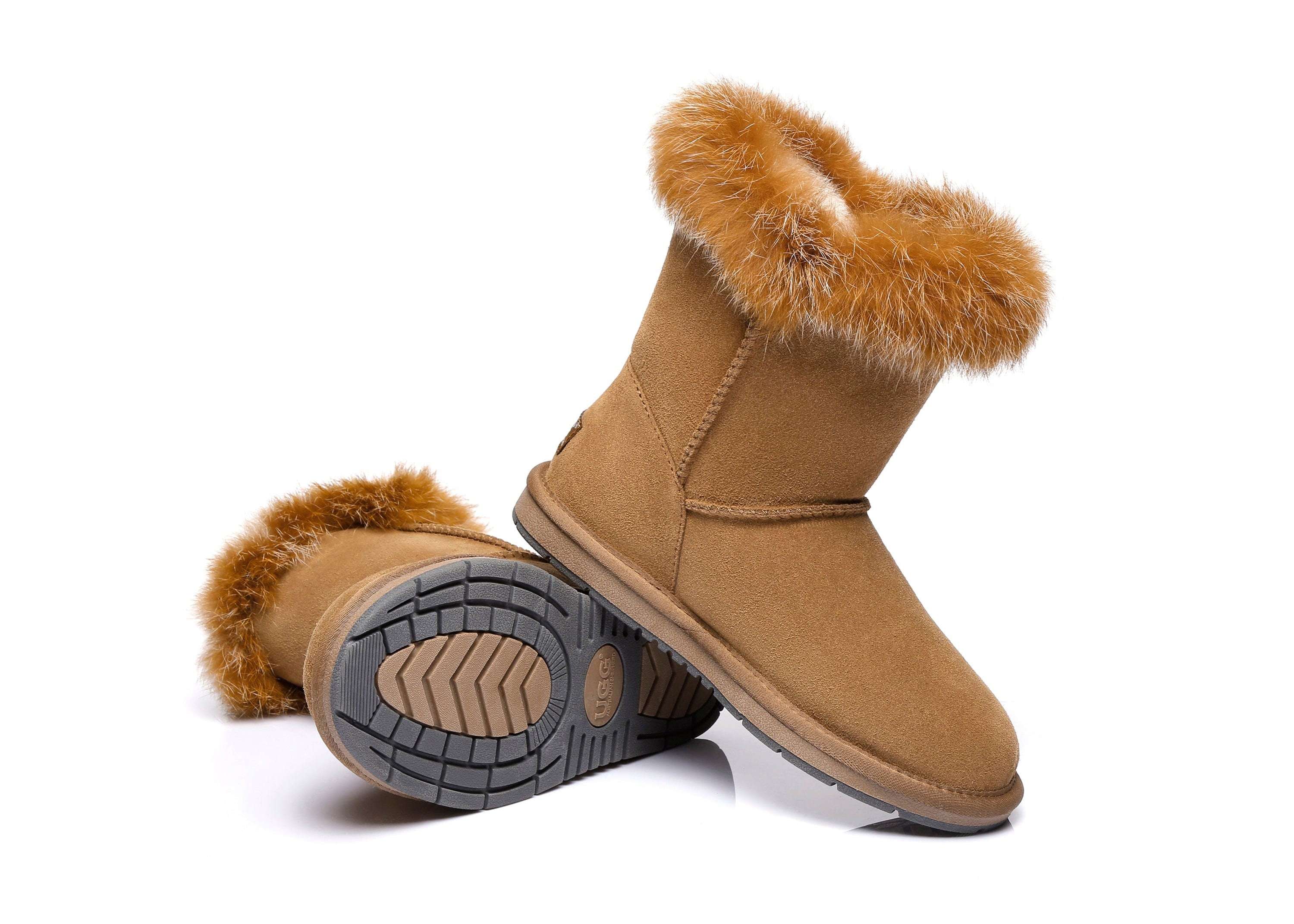 Womens ugg boots fox fur clearance