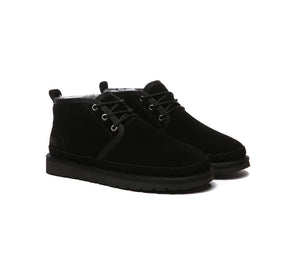 UGG Boots - Australian Shepherd® UGG Boots Men Sheepskin Wool Ankle Lace Up Casual Leonard