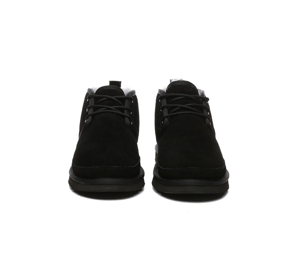 UGG Boots - Australian Shepherd® UGG Boots Men Sheepskin Wool Ankle Lace Up Casual Leonard