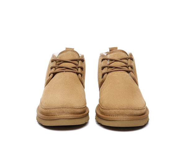 UGG Boots - Australian Shepherd® UGG Boots Men Sheepskin Wool Ankle Lace Up Casual Leonard